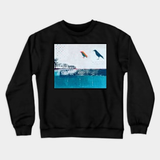 Picture of an original painting, crow Crewneck Sweatshirt